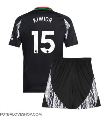 Arsenal Jakub Kiwior #15 Dětské Venkovní Dres 2024-25 Krátký Rukáv (+ trenýrky)